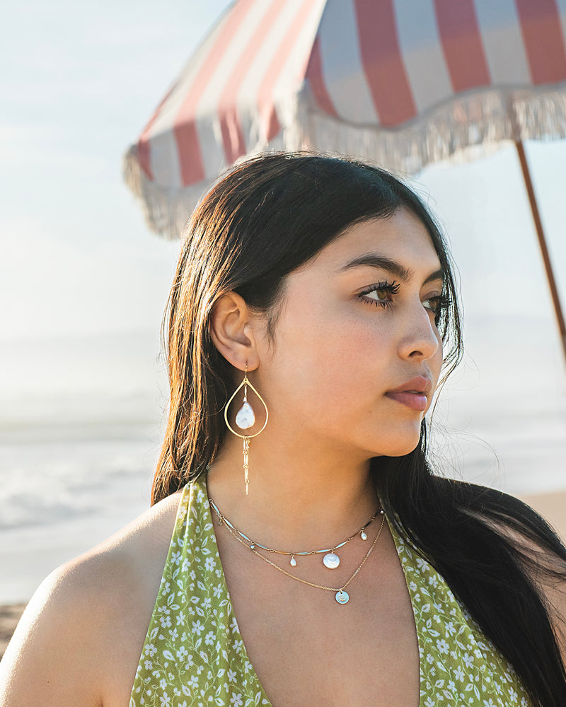 COCORA PEARL CHARM NECKLACE