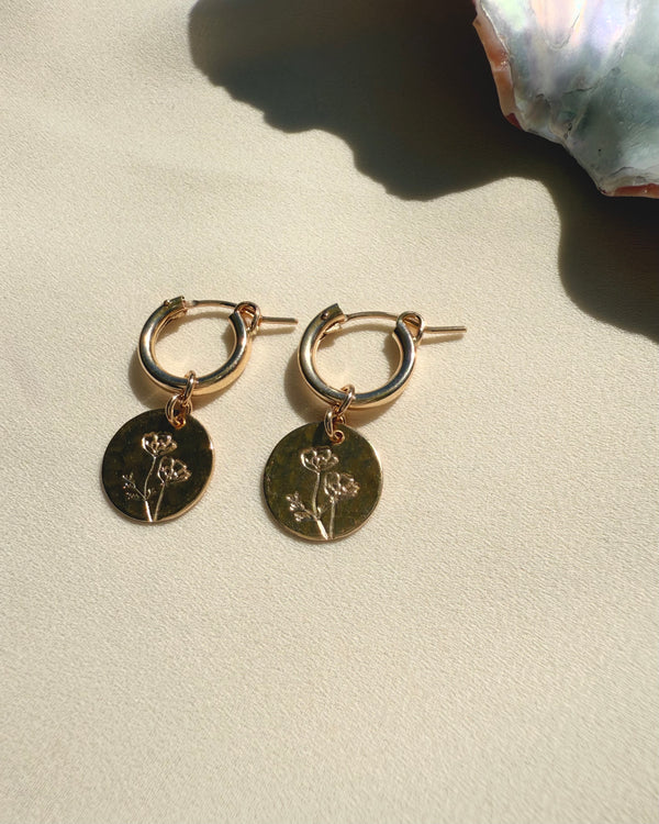 CALIFORNIA POPPY HOOP EARRINGS