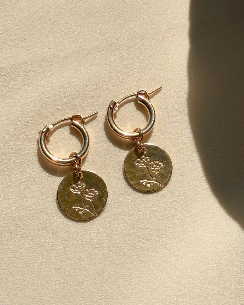 CALIFORNIA POPPY HOOP EARRINGS
