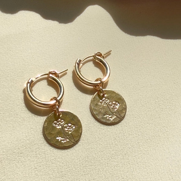 CALIFORNIA POPPY HOOP EARRINGS