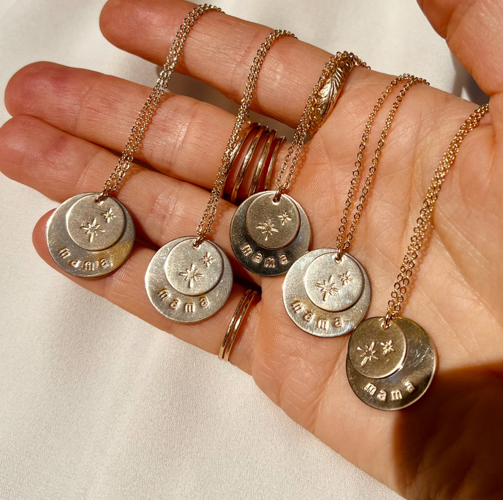 Double disc personalised necklace discount