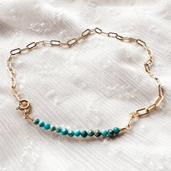 TURQUOISE CHAIN ANKLET