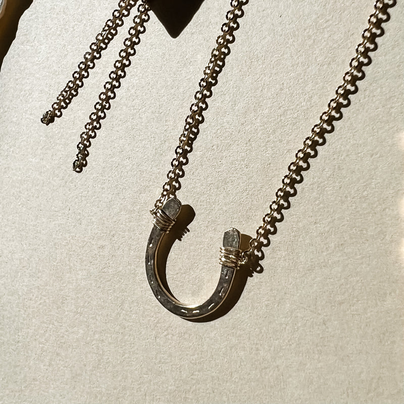 Mini Horseshoe Diamond Pendant Yellow Gold | Hannah X NOA mini | Hannah  Strafford Taylor Jewellery Collection – NOA fine jewellery